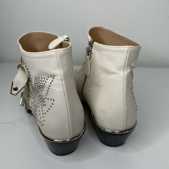 Chloe Suzanna Cloudy White Ankle Booties 36.5 - Picture 4 of 8